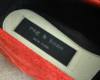 Rag & Bone Suede Loafers with Chain Detail