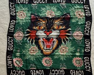 Gucci 'Loved Guccy' Silk Scarf