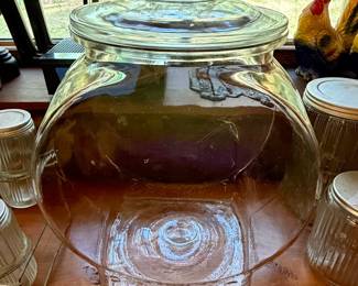 Vintage Planters Peanuts "Fishbowl" Glass Jar