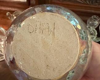 Studio Pottery Vase with D.H.W. Mark