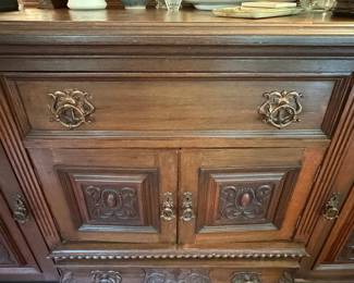Victorian Walnut Sideboard with Mirror