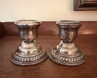 Sterling Weighted Candlesticks (Pair)
