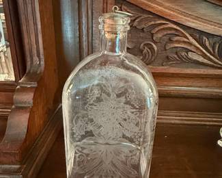 Etched Glass Decanter