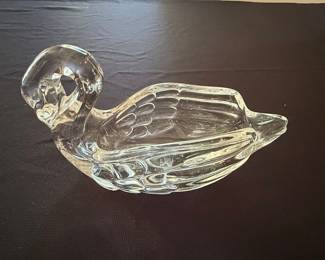 Crystal Swan Ashtray or Dish
