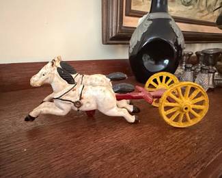 Cast Iron Horse and Chariot Pull Toy