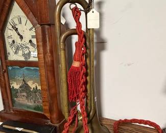 World War I Bugle with Braid