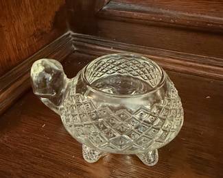 Avon Glass Turtle Candy Dish