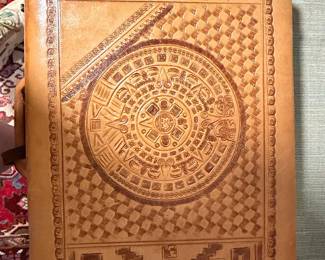 Aztec Calendar Leather Briefcase