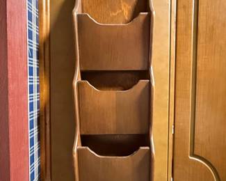 Wooden Wall-Mounted Letter Holder/Organizer
