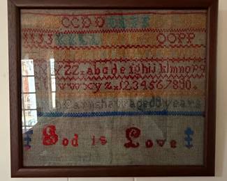 Sampler "God is Love"
