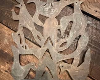 Haitian Metal Art Wall Sculpture by Seresier Louis Juste