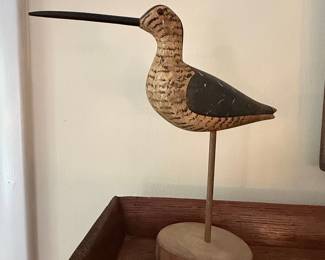 William E. Kirkpatrick (WEK) Carved Shorebird Decoy