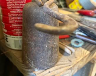 Antique Cast Iron Scale Weight with Hook