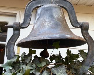 Antique Cast Iron Schoolhouse Bell by C.S. Bell Co.