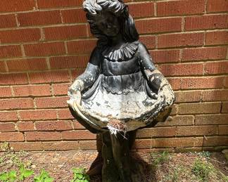 Girl Holding Dress Statue