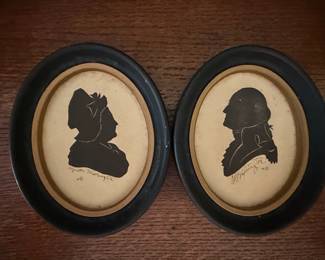 Pair of Oval Silhouette Portraits, Martha Washington