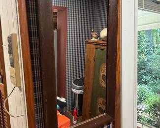 Antique Wooden Framed Mirror