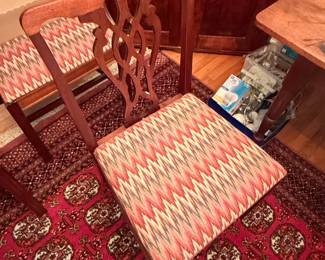 Set of 4 Chippendale Style Mahogany Dining Chairs
