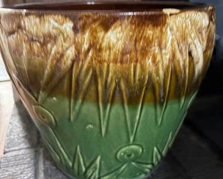 Robinson Ransbottom "Sun and Moon" Majolica Jardiniere