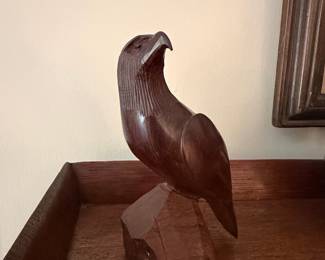 Carved Ironwood Eagle Figurine