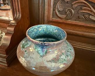Studio Pottery Vase with D.H.W. Mark