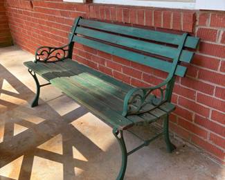 Victorian Cast Iron and Wood Garden Bench