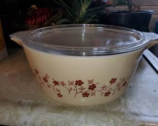 Trailing Flowers Pyrex