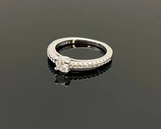 Sterling Silver Moissanite Ring