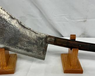 19 1/2-Inch Meat Cleaver with Wooden Handle