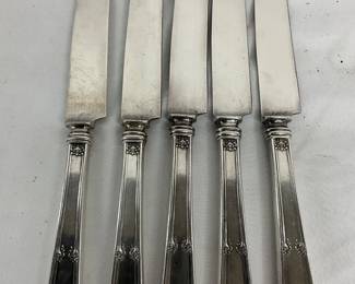 1925 Yourex Lady Frances Silver Plated Dinner Knives – Set of Five