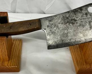 12-Inch Steel Meat Cleaver with Wooden Handle