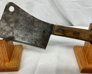 11 1/2-Inch Steel Meat Cleaver with Wood Handle