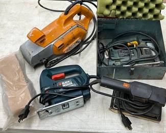 Power Tools Including Belt Sanders and Drills