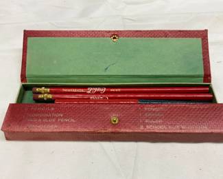 Vintage Coca-Cola Promotional Pencil Set in Red Textured Case