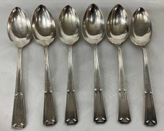 1925 Yourex Lady Frances Silver-Plated Teaspoons, Set of 6
