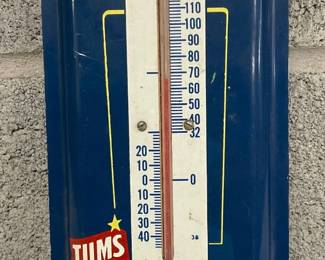 TUMS Advertising Metal Thermometer, 4×9 Inches