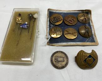 Military and Decorative Pins and Buttons