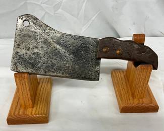 10in Forged Steel Meat Cleaver with Wooden Handle