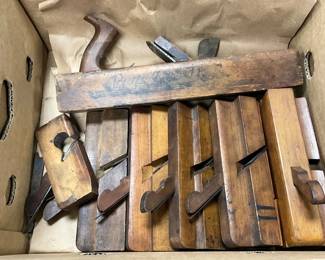 Wooden Woodworking Planes with Various Blade Profiles
