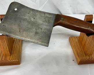 10in Steel Meat Cleaver with Wooden Handle