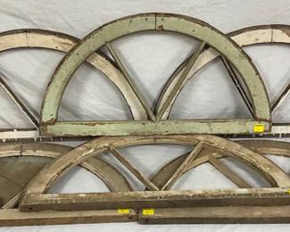 Early Wooden Window Frames with Arched Designs