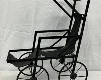 Early Metal Kids Toy Stroller with Fabric Seat, 16in x 21in