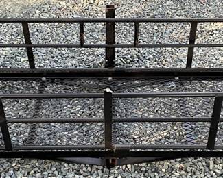 Steel Hitch-Mounted Cargo Carrier with Mesh Platform and Side Rails
