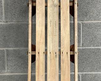 Wood and Metal Frame Sled with Steering Handle