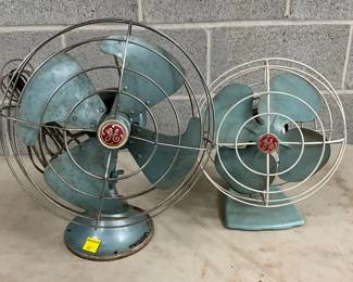Vintage General Electric Metal Table Fans