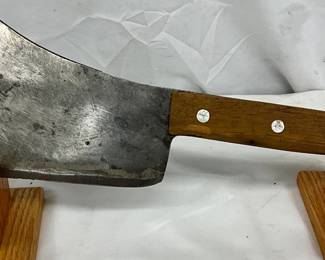 16-Inch Steel Meat Cleaver with Wood Handle