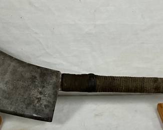 James D. Follett No. 13 Butcher Cleaver With Wrapped Handle, Buffalo, NY