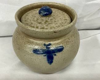 Ben Owens Master Potter Stoneware Sugar Jar with Lid