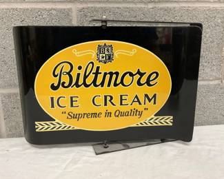 Biltmore Ice Cream Replica Flange Spinner Sign, 16×11