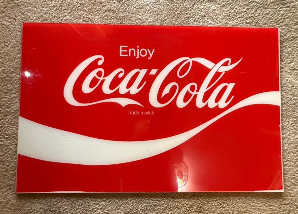 Coca-Cola "Enjoy" Advertising Sign - Lexan Plastic